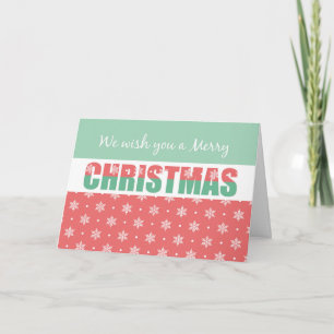 Frohe Weihnachten Zwei Toned Typografy Card
