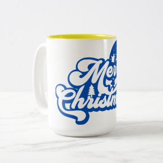 Frohe Weihnachten Zweifarbige Tasse