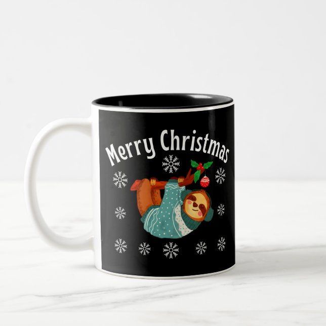 Frohe Weihnachten Zweifarbige Tasse (Links)