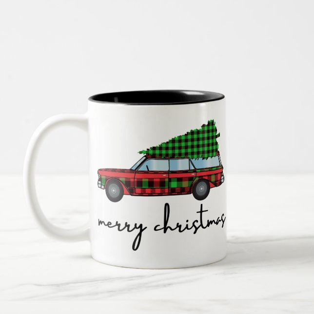 Frohe Weihnachten Zweifarbige Tasse (Links)