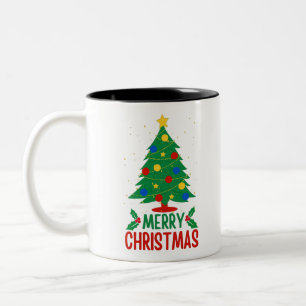 Frohe Weihnachten Zweifarbige Tasse