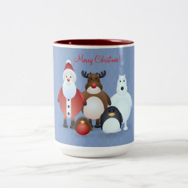 Frohe Weihnachten Zweifarbige Tasse