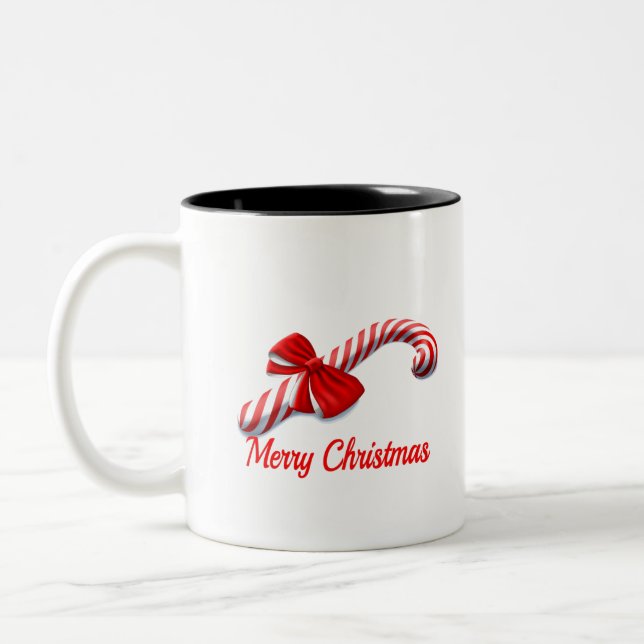 Frohe Weihnachten Zweifarbige Tasse (Links)