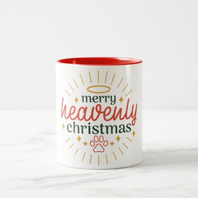 Frohe Weihnachten Zweifarbige Tasse (Mittel)