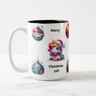 Frohe Weihnachten Zweifarbige Tasse