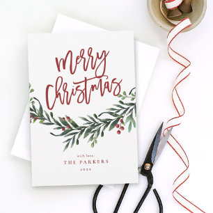 Frohe Weihnachten Zweig Geschäft Feiertag Schrift Einladung