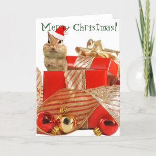 Frohe WeihnachtenChipmunk Feiertagskarte