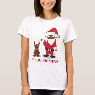 Frohe WeihnachtenHomeboys: Schwarze Sankt u. T-Shirt