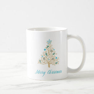 Frohe Weihnachtenseashell-Weihnachtsbaum Kaffeetasse