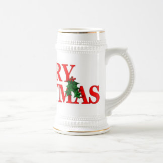 Frohe Weihnachtenstein-Tasse Bierglas