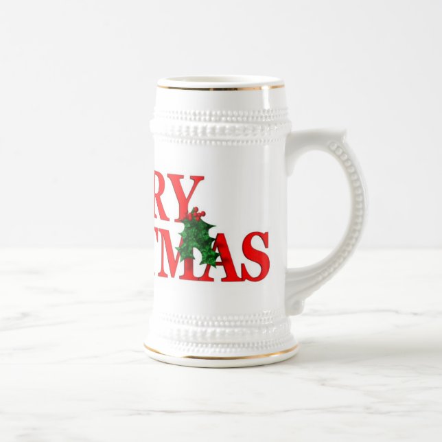 Frohe Weihnachtenstein-Tasse Bierglas (Rechts)