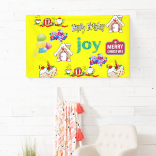 Frohe WeihnachtenVinyl Banner, Happy Birthday Bann Banner