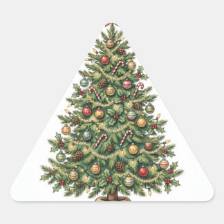 Frohe weihnachtliche Weihnachtstag Dreieckiger Aufkleber