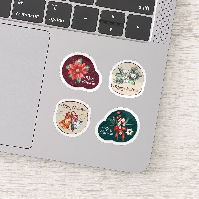 Frohe Weihnachts-Abzeichen-Kollektion Aufkleber (Detail)