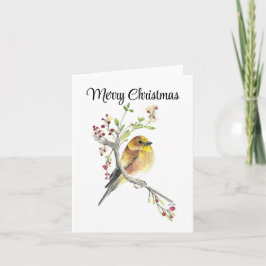 Frohe Weihnachts American Goldfinch Weihnachtskart Karte