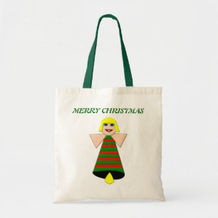 Frohe Weihnachts Angel Bell Custom Geschenktasche Tragetasche