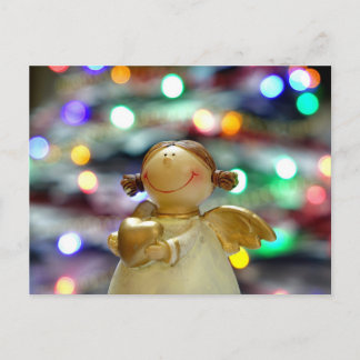 Frohe Weihnachts Angel Postcard Feiertagspostkarte