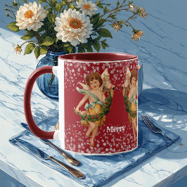 Frohe Weihnachts Angel Winter Snowflake Kinder Par Tasse