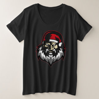 Frohe Weihnachts-Angry Santa Große Größe T-Shirt
