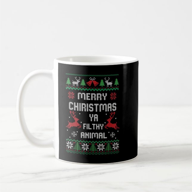 Frohe Weihnachts Animal Filthy Ya Copy Kaffeetasse (Links)