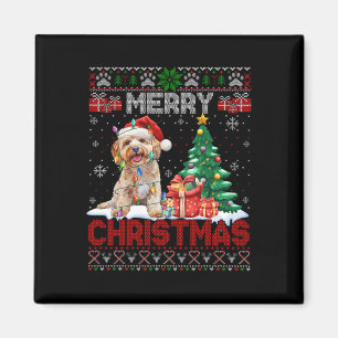 Frohe Weihnachts Apoo Dog Liebhaber Familie Ugly X Magnet