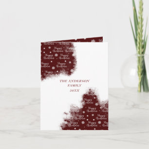 Frohe Weihnachts Aquarell Waschspritze Foto-Karte Einladung