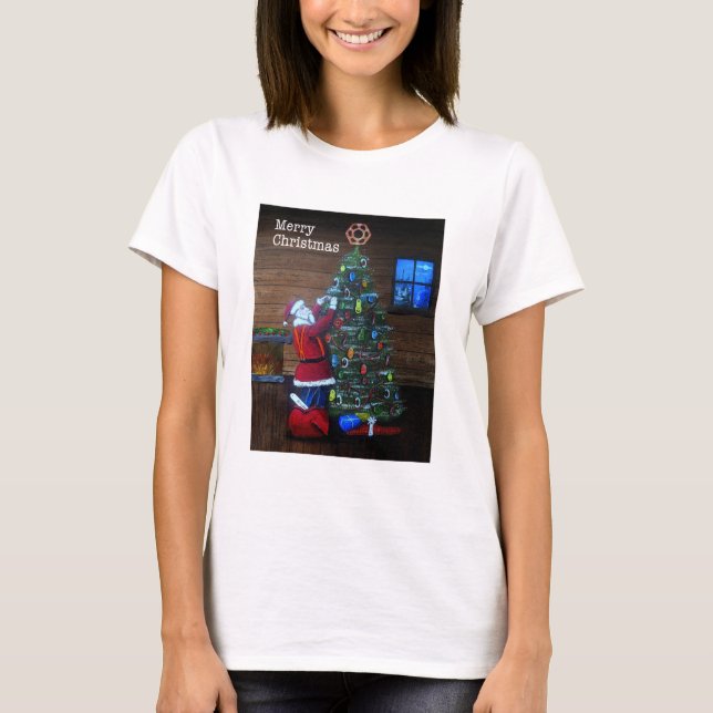 Frohe Weihnachts-Arborist Tree Chirurg Rigging Tre T-Shirt (Vorderseite)