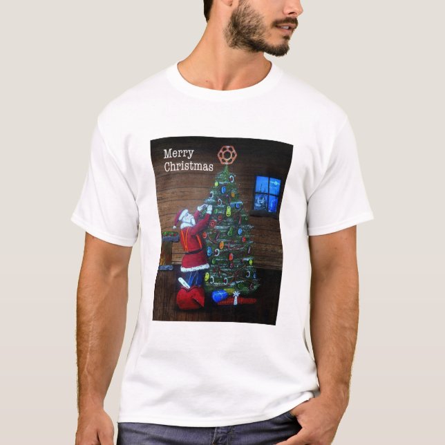 Frohe Weihnachts-Arborist Tree Chirurg Rigging Tre T-Shirt (Vorderseite)