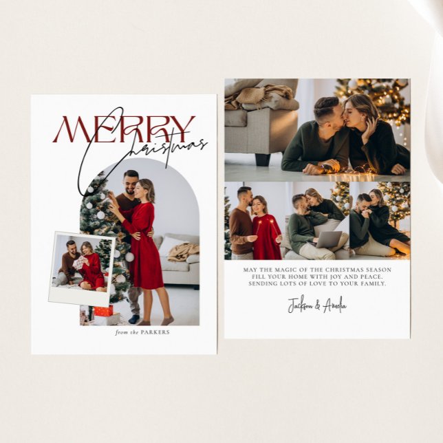 Frohe Weihnachts-Arch Snapshot-Foto Feiertagskarte (Von Creator hochgeladen)