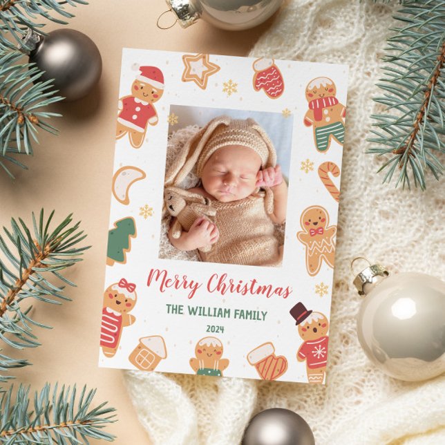 Frohe Weihnachts Baby Foto Holiday Card Einladung (Von Creator hochgeladen)
