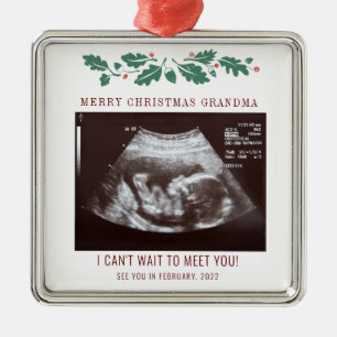 Frohe Weihnachts Baby Ultrasound Oma Holiday Ornament Aus Metall