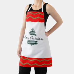 Frohe Weihnachts-Basic-All-over-Print-Schürze Schürze