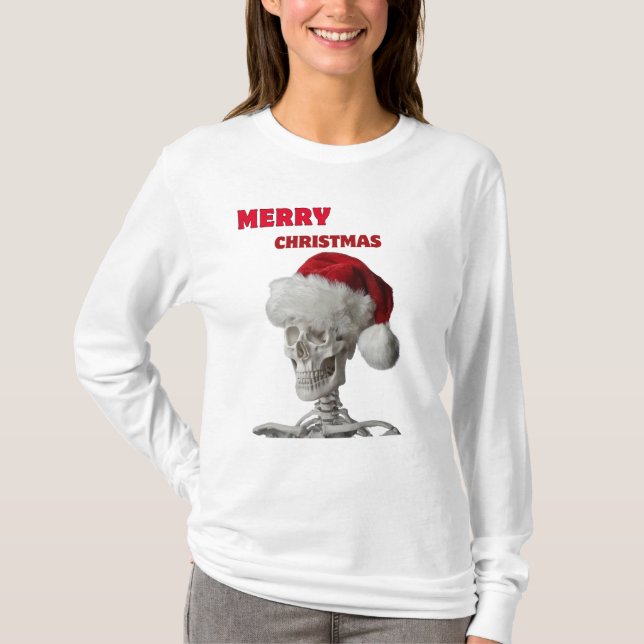 Frohe Weihnachts Basic Long Sleeve T - Shirt (Vorderseite)
