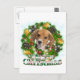 Frohe Weihnachts-Beagle Feiertagspostkarte (Vorne/Hinten)