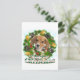 Frohe Weihnachts-Beagle Feiertagspostkarte (Stehend Vorderseite)