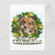 Frohe Weihnachts-Beagle Feiertagspostkarte (Vorderseite)