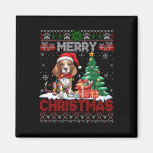 Frohe Weihnachts-Beagle Hund Lover Ugly Xmas Sweat Magnet