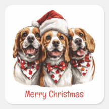 Frohe Weihnachts-Beagle-Hunde