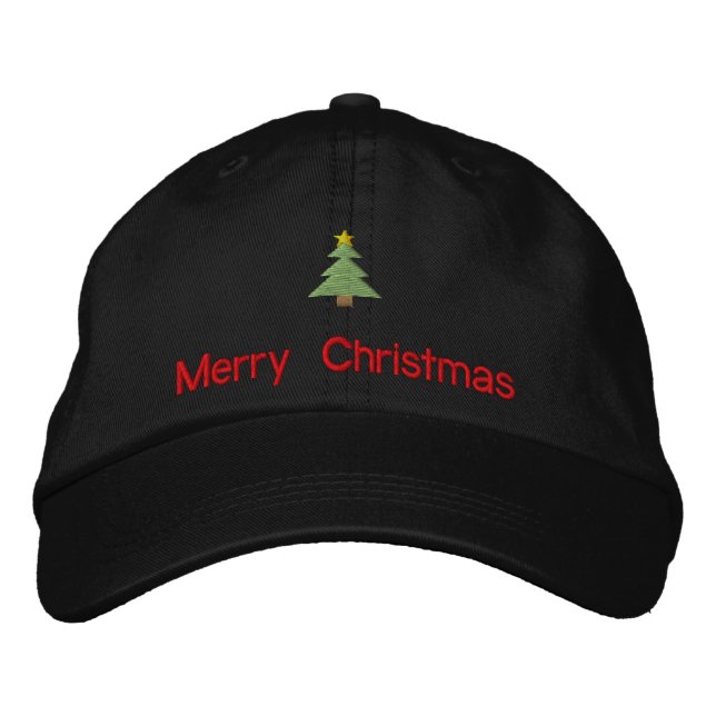 Frohe Weihnachts bestickt Hat Bestickte Baseballkappe (Vorderseite)