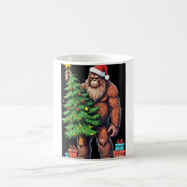 Frohe Weihnachts-Bigfoot Kaffeetasse (Mittel)