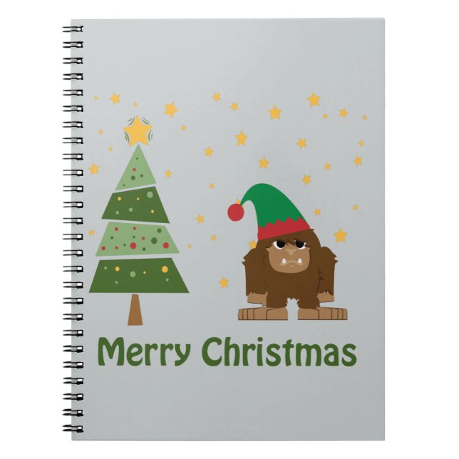 Frohe Weihnachts-Bigfoot Notizblock (Vorderseite)