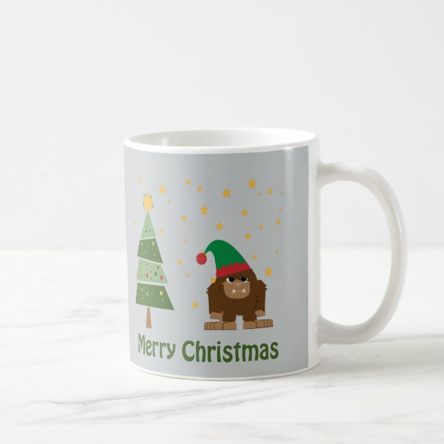 Frohe Weihnachts-Bigfoot Tasse (Rechts)