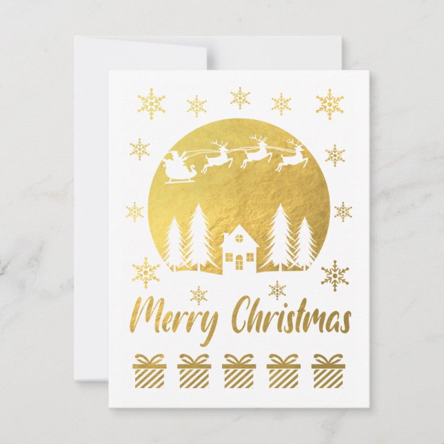 Frohe Weihnachts-Blank-Grußkarte (Vorderseite)