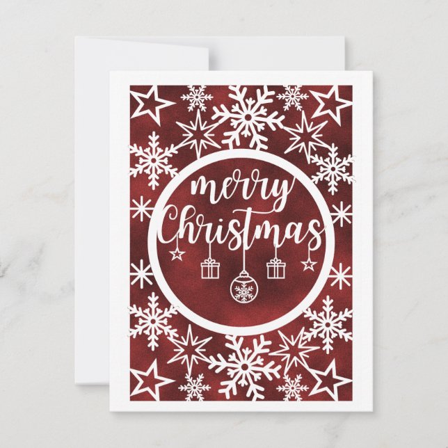 Frohe Weihnachts-Blank-Grußkarte (Vorderseite)