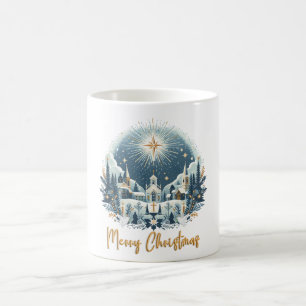 Frohe Weihnachts Blue & Gold Tasse