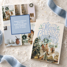 Frohe Weihnachts Blue Typografy Arched Foto