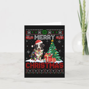 Frohe Weihnachts-Border Collie Dog liebt Ugly Xmas Karte
