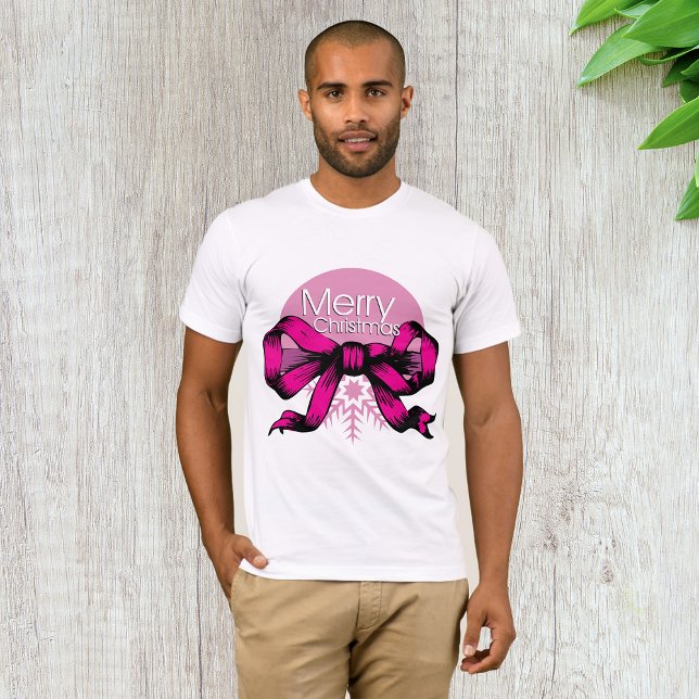 Frohe Weihnachts Bow Mens T - Shirt (Von Creator hochgeladen)