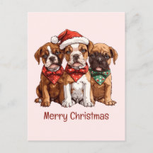 Frohe Weihnachts-Boxer-Hunde