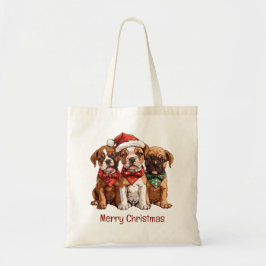 Frohe Weihnachts-Boxer-Hunde Tragetasche